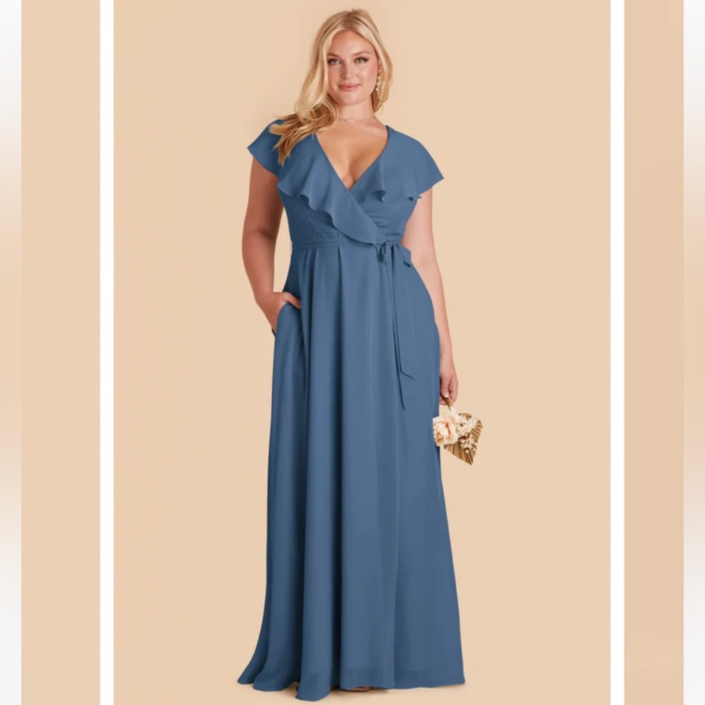 Birdy Grey Bridesmaids Dress - Jackson Dress Chiffon Twilight with a slit - 1X